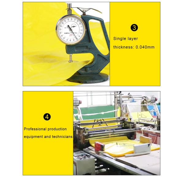 Disposal 20L 50L 100L Yellow Medical Waste Bags HDPE PP LDPE