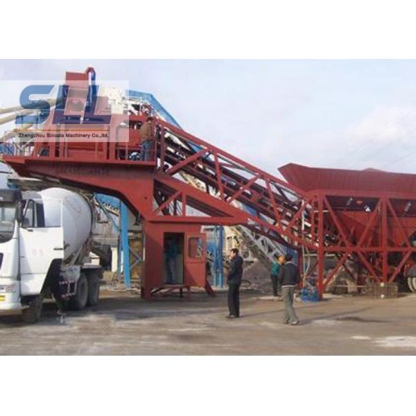 Small Capacity Mobile Concrete Batch Mix Plant / Portable Concrete Batch Plant