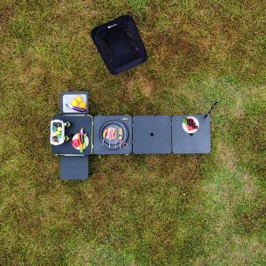 Quality Luxury Folding Vehicle Outdoor IGT Mobile Kitchen Portable Picnic Barbecue Grill Good Companion For Camping wholesale