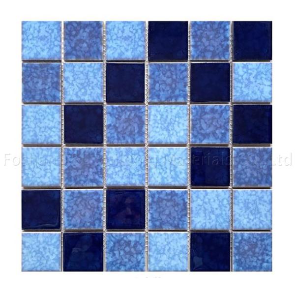 Square Swimming Pool Mosaic Tile Indoor Fish Pool Ceramic Outdoor Landscape Wall Ground Blue