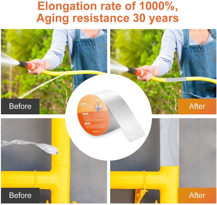 10cmX5m Butyl Waterproof Tape For Roof Repair Project Solution