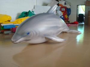 Quality 1.5m Long Airtight Dolphin Shaped Swimming Pool Toy Display In Showroom wholesale