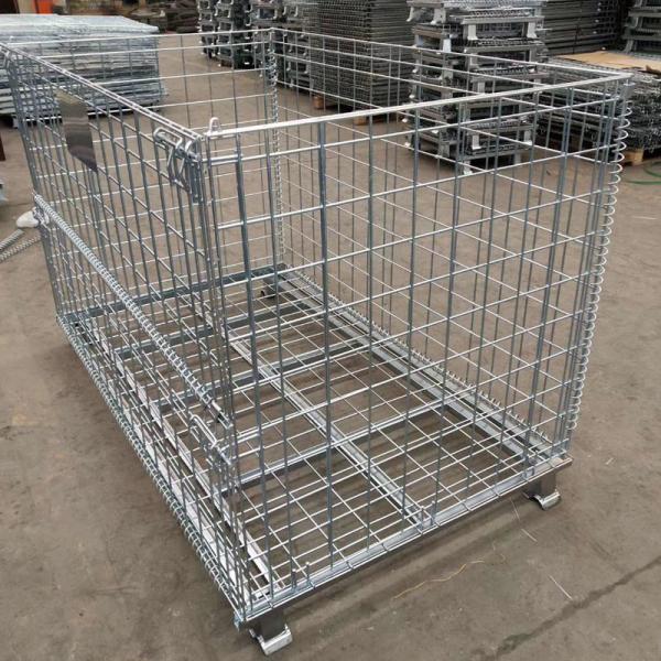 Wire mesh container side view