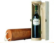 Quality Customized Cheap Tube Round Wooden Wine Boxes Accept OEM wholesale