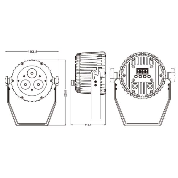 3 LEDs 5 In 1 RGBWA Par Can Lights