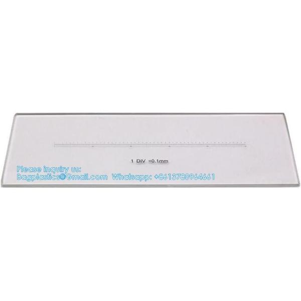 Lab Microscope Slides DIV 0.1 Mm Calibration Slide Length 50 Mm Horizontal Scale Ruler-Linear Scale Stage Micrometer