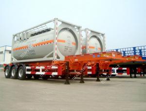 Quality Tri Axle 20ft  ISO Tank Container Transport Skeletal Chassis Semi Trailer wholesale