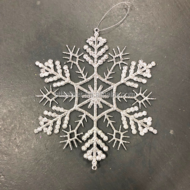 28CM 35CM Christmas Snowflakes Ornaments Shaped Glitter Hanging Decorations for Outdoor and Holiday Eco Friendly Decoration