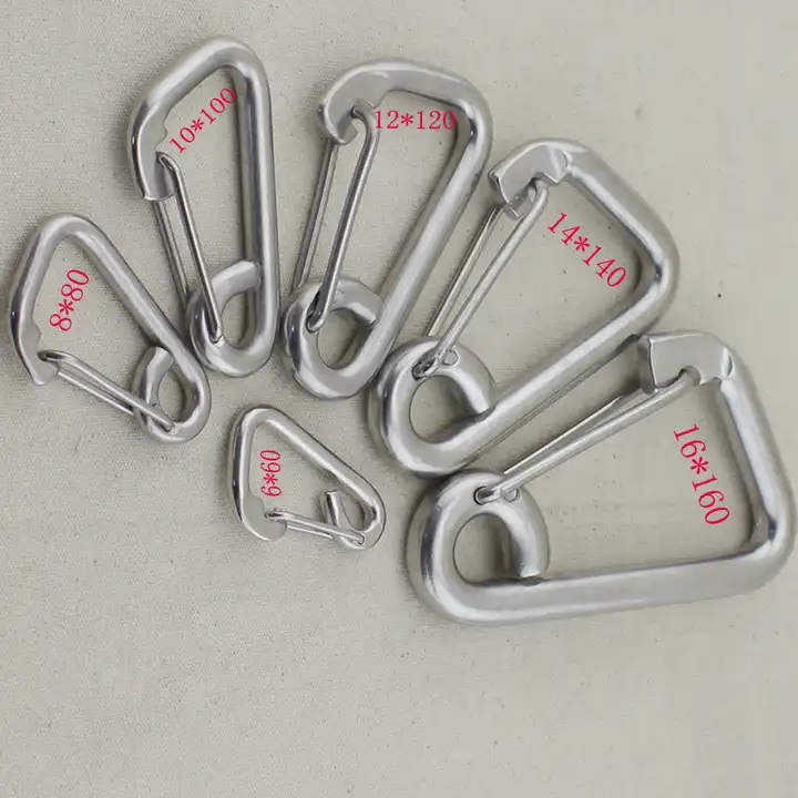 OEM Accepted Stainless Steel Hiking Climbing Spring Snap Hook for Outdoor Activities