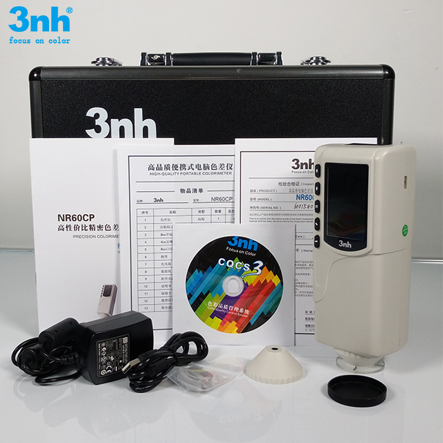 3nh Portable color meter NR60CP Precision Colorimeter color testing machine with CQCS3 software For Plastic rubber