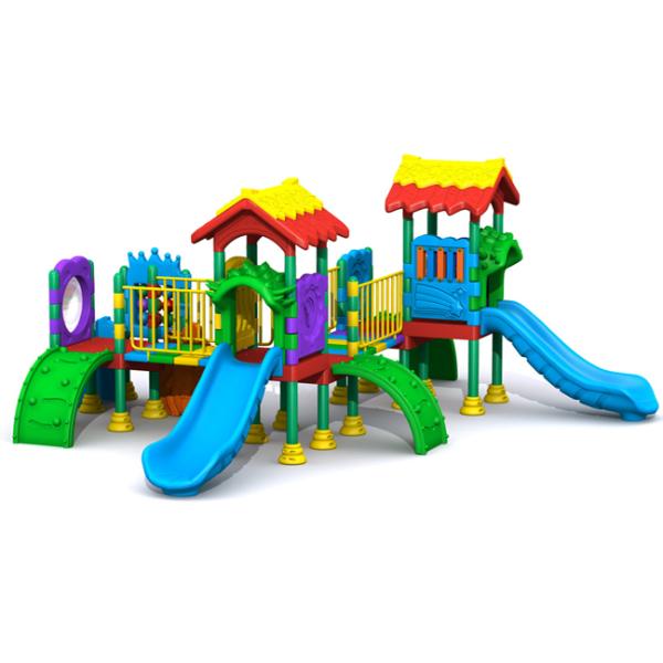 8CBM Plastic Slide Set / Kids Plastic Outdoor Play Equipment With Massed Patterns