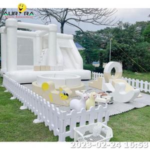 China White Soft Play Equipment Set Play Yard Fence Pe Outdoor Kids Customized on sale