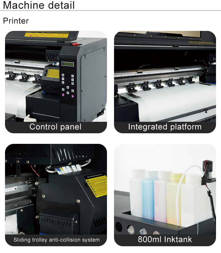 DTF Printer Machine For T-shirt 60cm PET Film Printer A1 xp600 i3200 with Pigment Ink