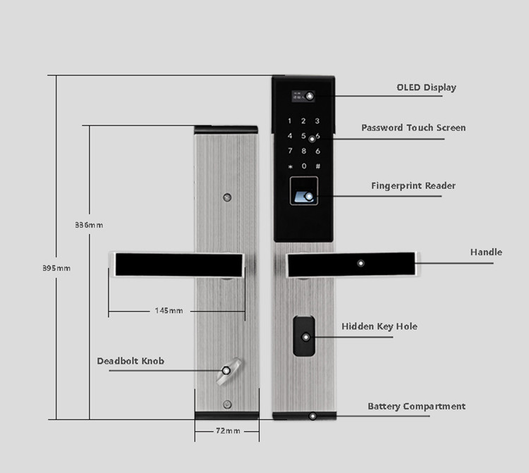 Stainless Smart Code Door Lock High Security Intelligent Simple For Apartment