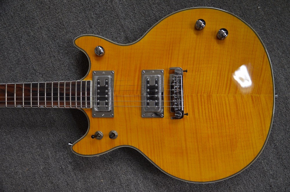 Grets guitar Tiger maple body top gretsch signature LP custom style electric guitar Grover tuner installed Quality pic