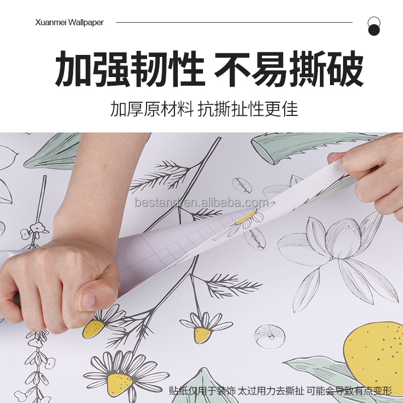 Self Adhesive Vintage Floral Wallpaper Shelf Liner for Dresser Drawers Cabinet Waterproof and Modern 3D Flower Design