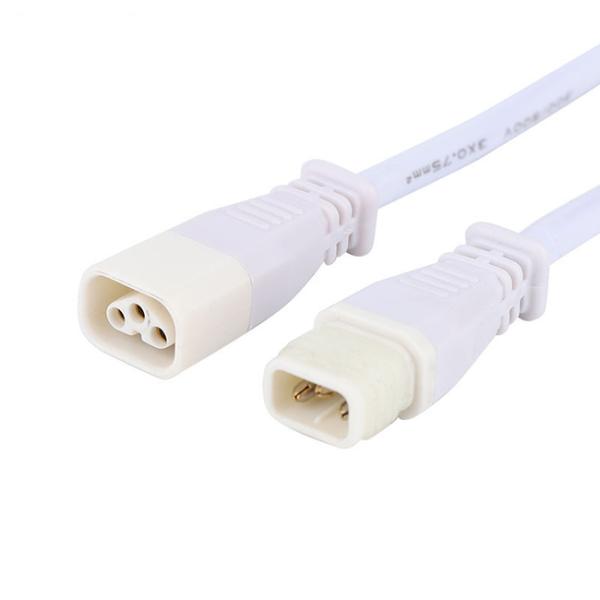 Industrial Cable Male To Female White Flat Outdoor Butt 35CM OD5.8mm