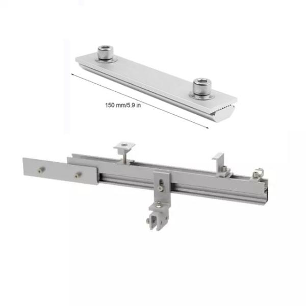 Aluminum Rails for PV Solar Panel Installation on Roof Ground Solar Mounting System