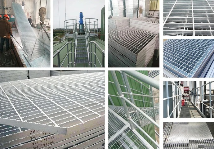 Steel Grating Walkway Floor For Stairs Hot Dip Galvanized 30*5mm