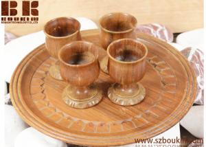 Quality Wooden Wine&Water Cup wooden cup holder Kitchen Dining Bar Household   17*5 cm  brown wholesale