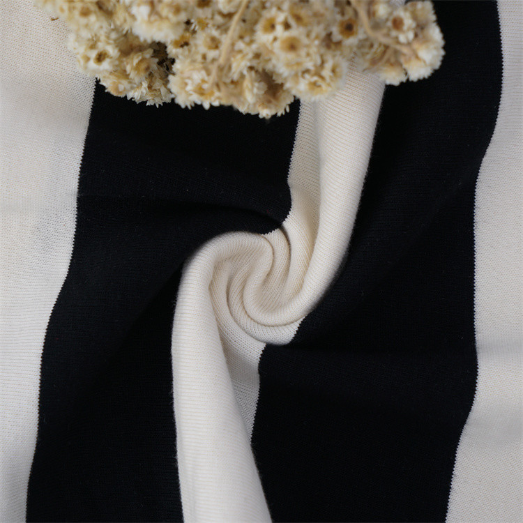 Skin-Friendly Comfortable And Smooth Striped Knit Fabric For Casual Wear