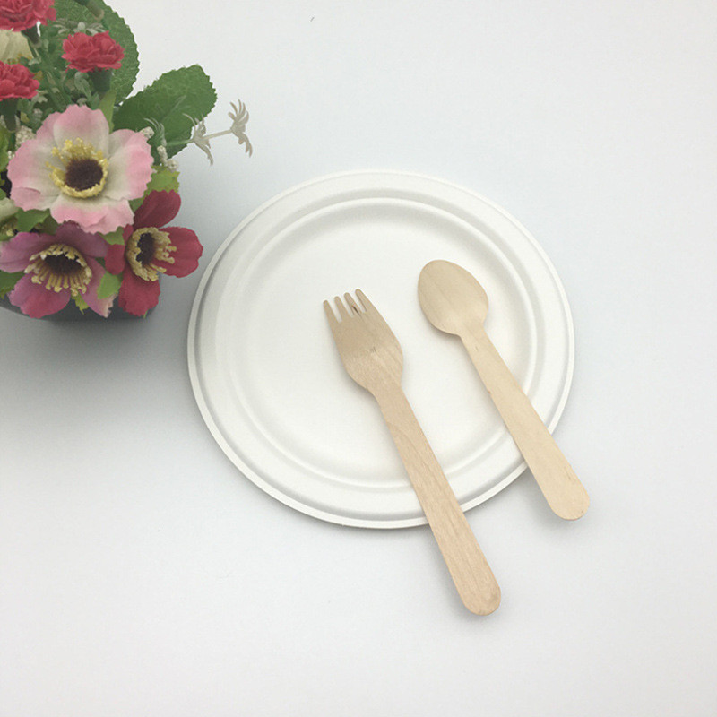 6 Inch Compostable Dessert Plates Disposable Bagasse Round Paper Plate