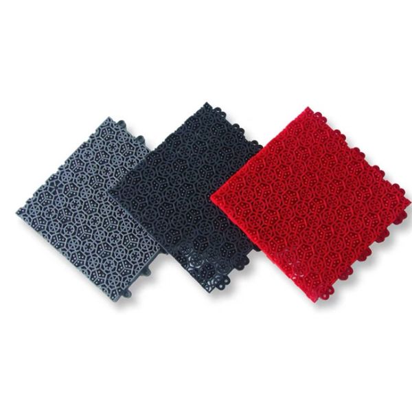 Outdoor Slip Resistant PVC Interlocking Floor Mat 200*200 16MM Thickness