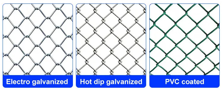 15M Chain Link Wire Mesh Fence Hot Dip Galvanized Diamond Roll