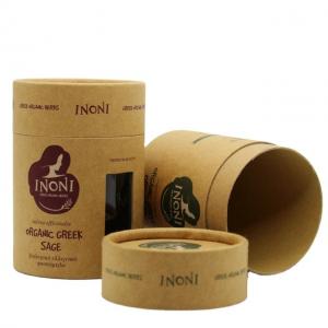 China Kraft Paper Cosmetic Packaging for CBD Essential Oil Organic Herb Round Tube on sale