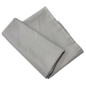 Quality Grey 10mm Stripe Heavyweight ESD Polyester Cotton Fabric 65% Polyester 1% Carbon Fiber wholesale
