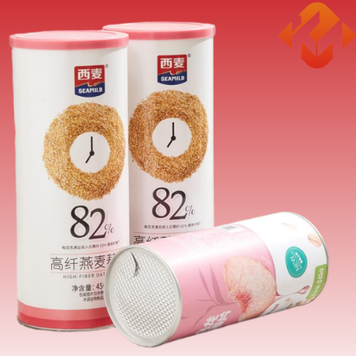 Customized Food Grade Sealed Composite Can Paper Tube Packaging Nuts Packaging Dried Fruit Packaging, Easy To Tear