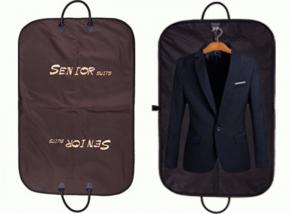 Quality Brown Oxford Suit Garment Bags Waterproof With Leather Handles wholesale