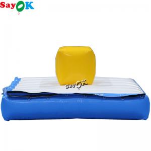 China Custom 2x2m  Inflatable Amusement Park Blue Cube Blow Up Water Trampoline on sale