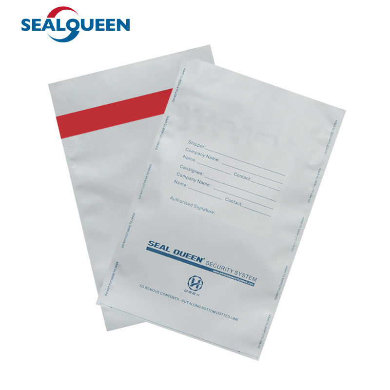 Opaque Tamper Evident Bank Bag , High Safe Plastic Security Bag