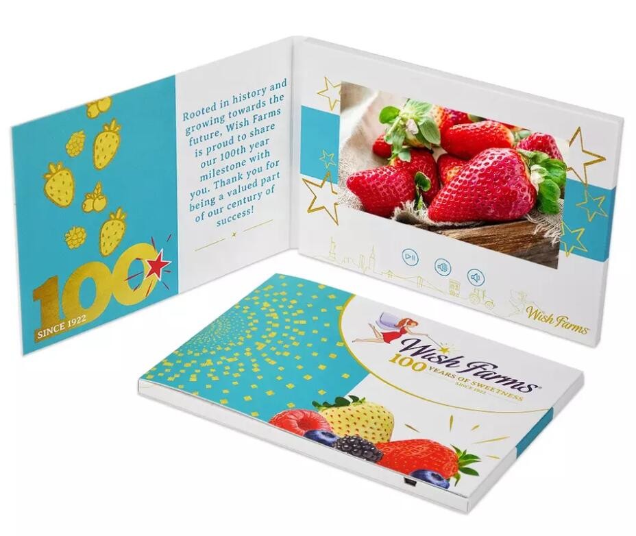 7.0 Inch LCD Advertising brochure Card Video Mailer for Marketing