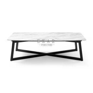 Quality Ash Wooden Frame Italian Rectangle Shaped Marble Coffee Table wholesale