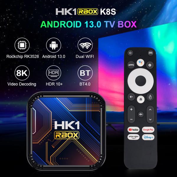 HK1 RBOX K8S RK3528 IPTV Android TV Box BT5.0 2.4G/5.8G Wifi Hk1 Box 4GB RAM