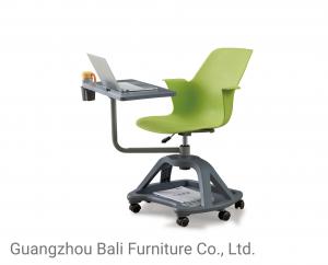 China OEM/ODM PP Plastic Office Table And Chairs With Writing Pad on sale