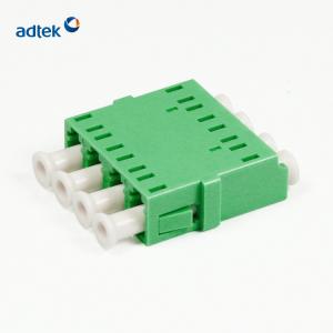 Quality 500mating Fiber Optic Adapter 0.2dB OEM Green LC Quad Adapter wholesale