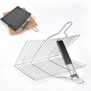 Quality 34cm Barbeque Grill Net Welded Bbq Grill Net Stainless Steel wholesale