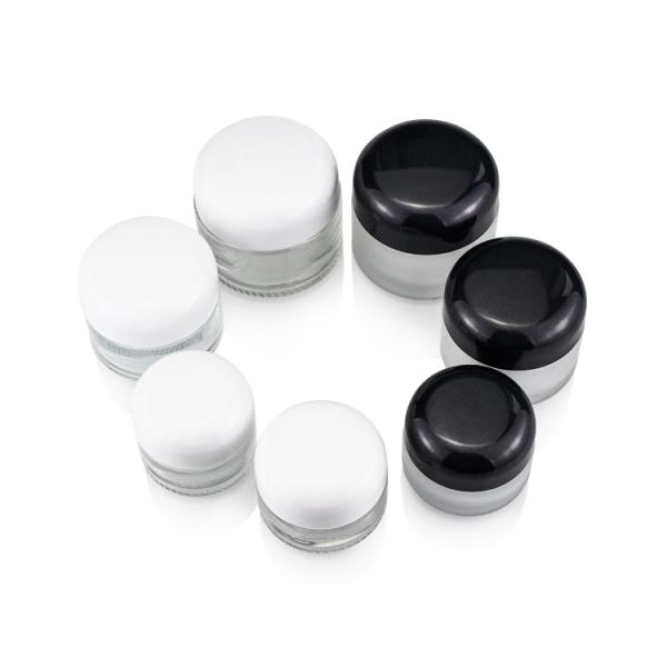 Manufacturer Custom Cream Packaging Glass 30ml Purple Cream Glass Jar For Cosmetic