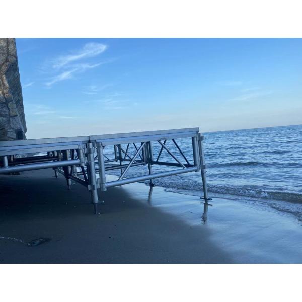 Portable Foldable Aluminum Alloy Stage Truss Adjustable Height 750kg/Sqm Load Capacity