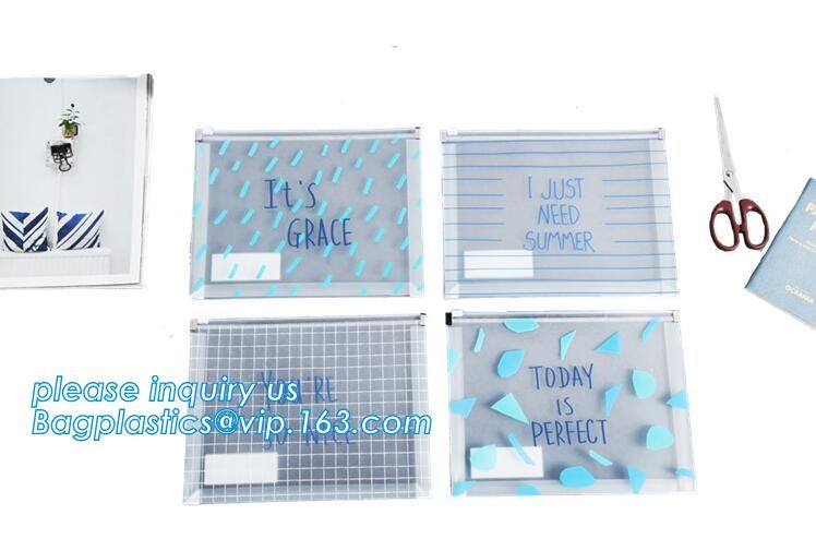 promotional PVC documents bag for school ESD Cleanroom Stationery ESD Plastic PVC String Lock Carrying Document File Bag