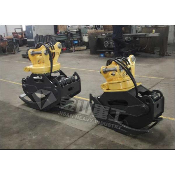 Sugarcane Hydraulic Log Grapple , Doosan DH60 Rotating Log Grapple For Excavator