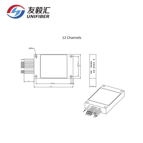 100G 200G DWDM Wavelength Division Multiplexer 4 8 12 16 20 Channel