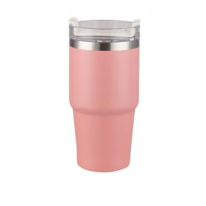 China 30oz Stainless Steel Double Wall Vacuum Insulated Mug With Straw And Lid on sale