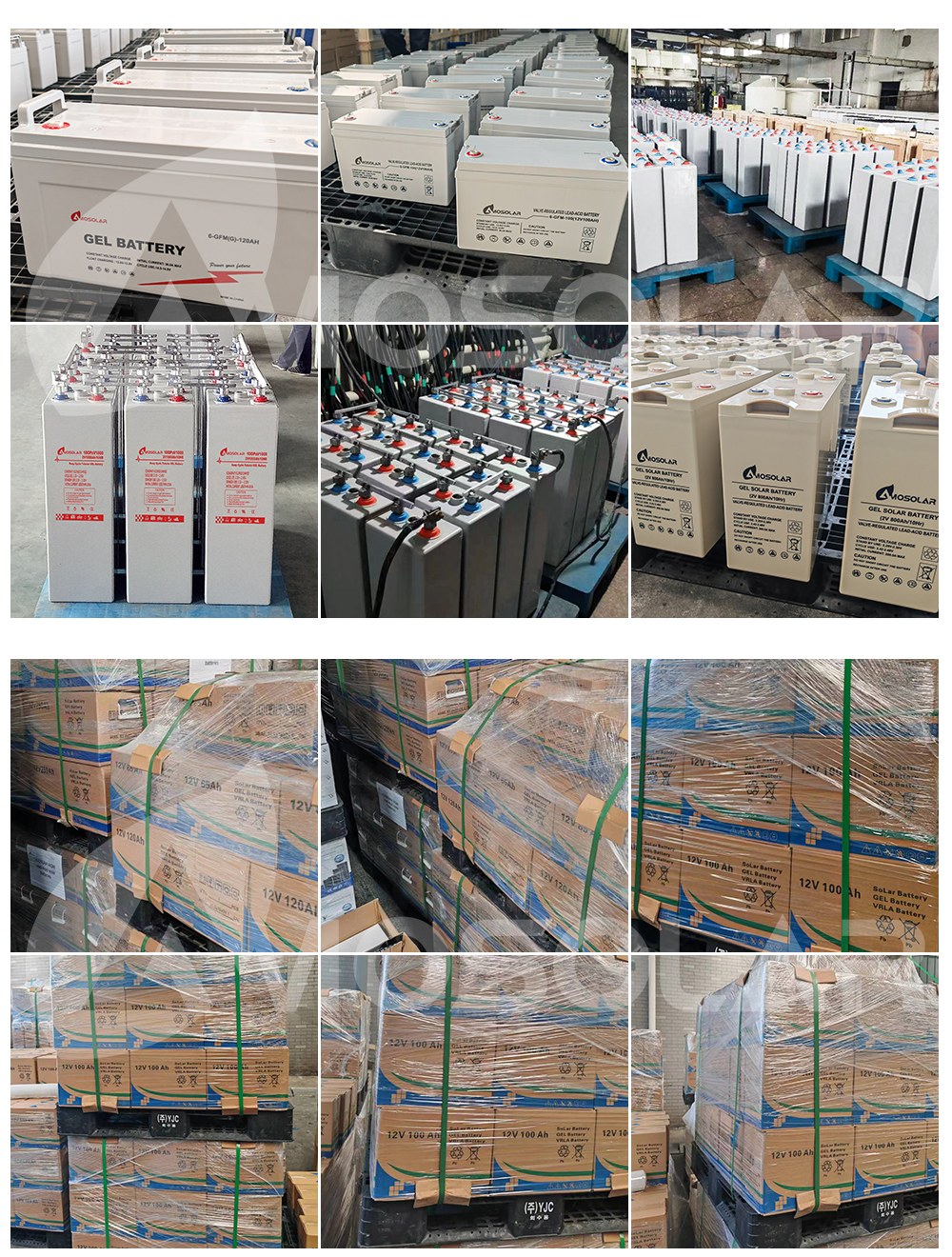 12V 100ah 200ah Amosolar Deep Cycle Gel Storage Battery for Solar Energy System Power