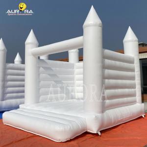 China Indoor Inflatable Bouncy Castle White Wedding Jumping Castle Bounce House on sale