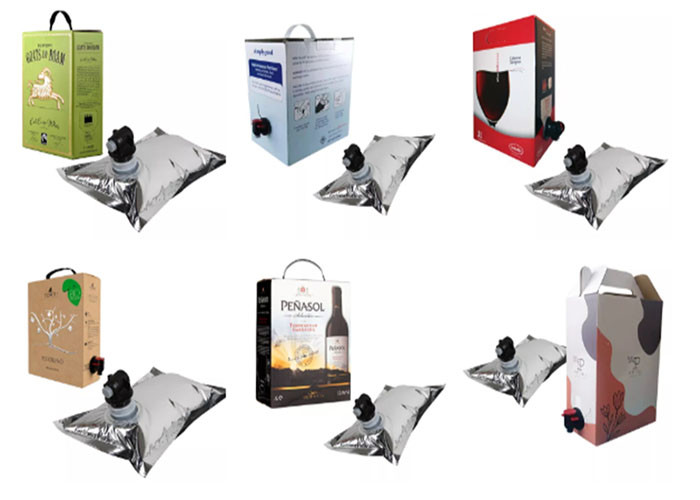 1l 2l 50l 220l Aseptic Bib Bag In Box With Spigot For Red Wine / Oil / Beverage