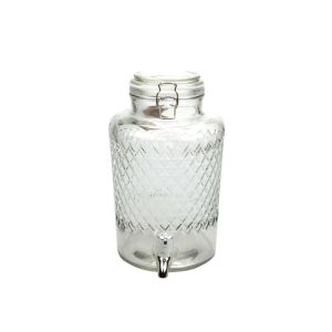 Quality Large Glass Cold Beverage Dispenser Airtight Lid 6L Drink Dispenser wholesale